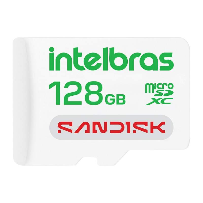 CARTAO MICRO SD 128GB INTELBRAS - SANDISK P/ GRAVACAO DE VIDEO
