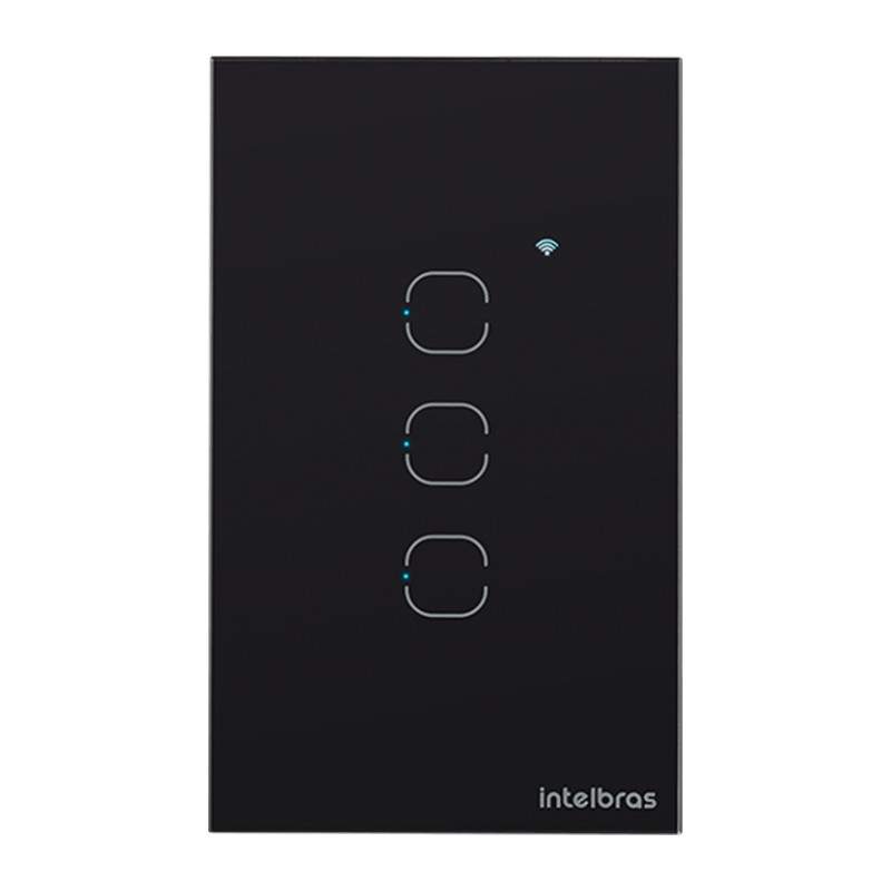 INTERRUPTOR SMART ZIGBEE TOUCH 3 PRETO EZS 1003