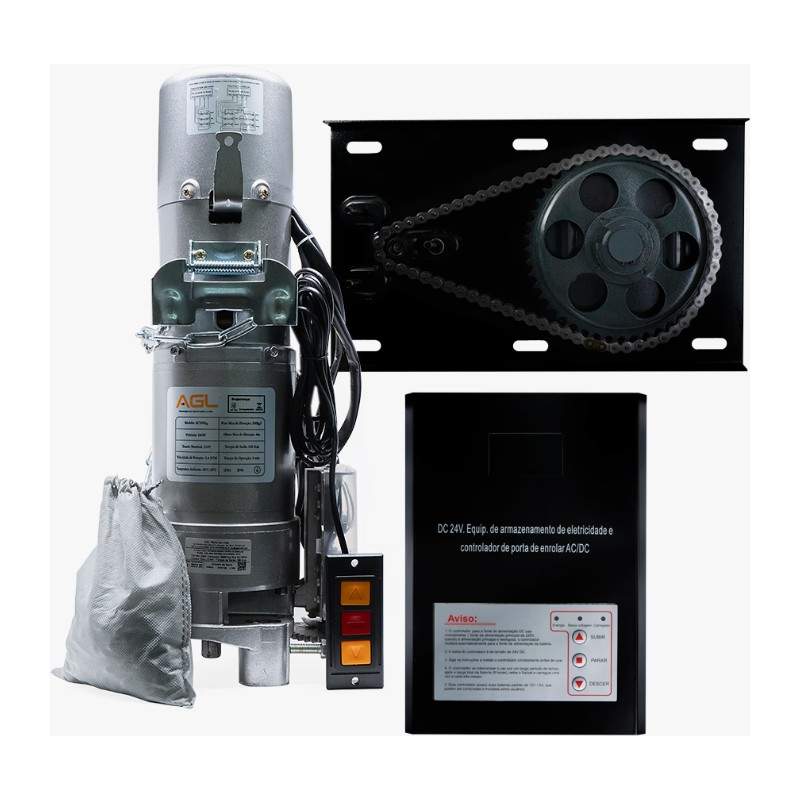 CONJ. MOVIMENTADOR P/ PORTA DE ENROLAR AC300 - 220V SEM TESTEIRA