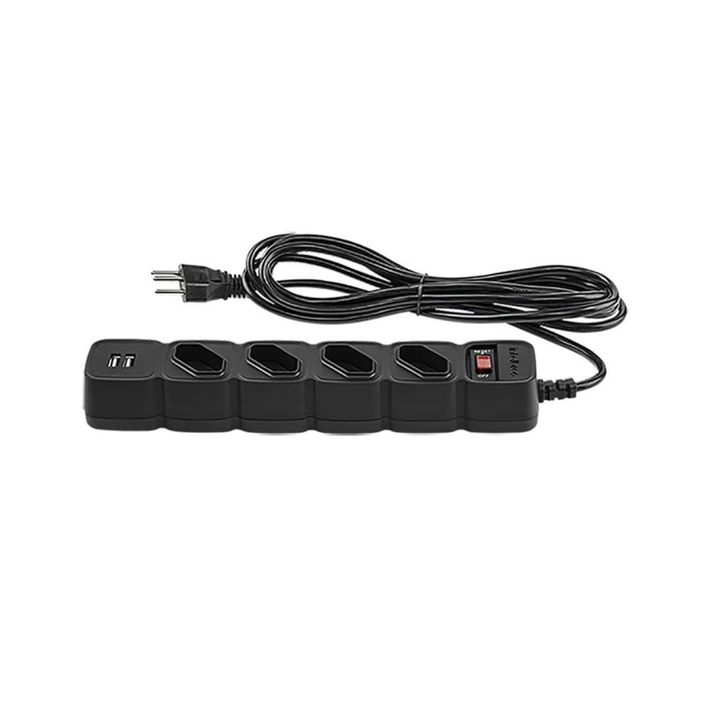 PROTETOR ELETRONICO C/4 TOMADAS + 2 USB 20W EPE 2004 USB PT