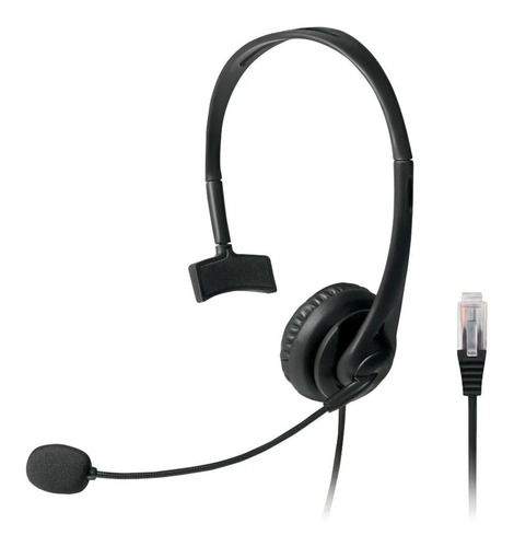 HEADSET COM CONECTOR RJ09 P/ TELEMARKETING