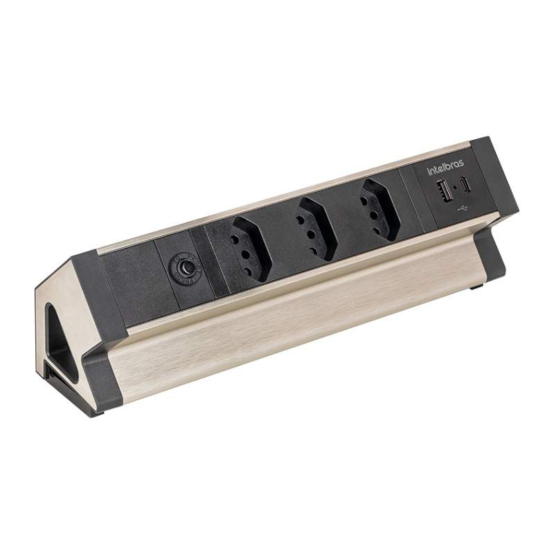 PROTETOR ELETRONICO 3 TOMADAS 2 USB P/ BANCADA EPE 5003