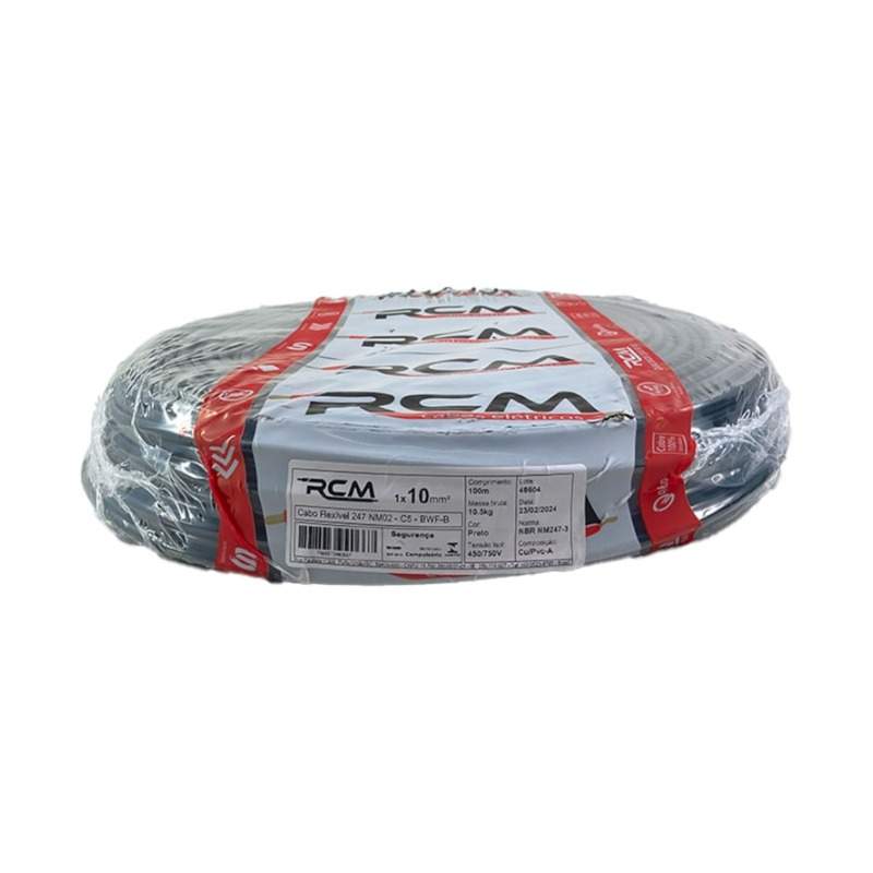CABO FLEXIVEL 750V 10MM PRETO
