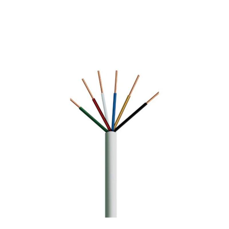 CABO ALARME MULTICORES 6 VIAS 0,50MM CCA 100 MTS