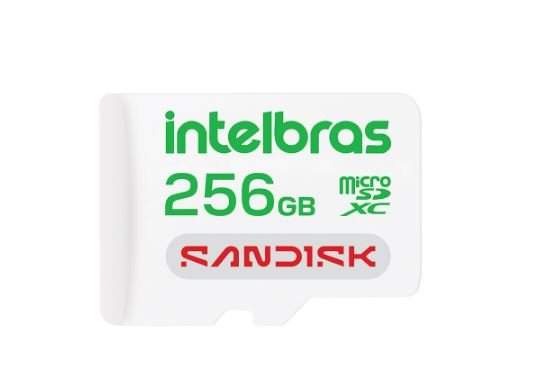 CARTAO MICRO SD 256GB INTELBRAS - SANDISK P/ GRAVACAO DE VIDEO