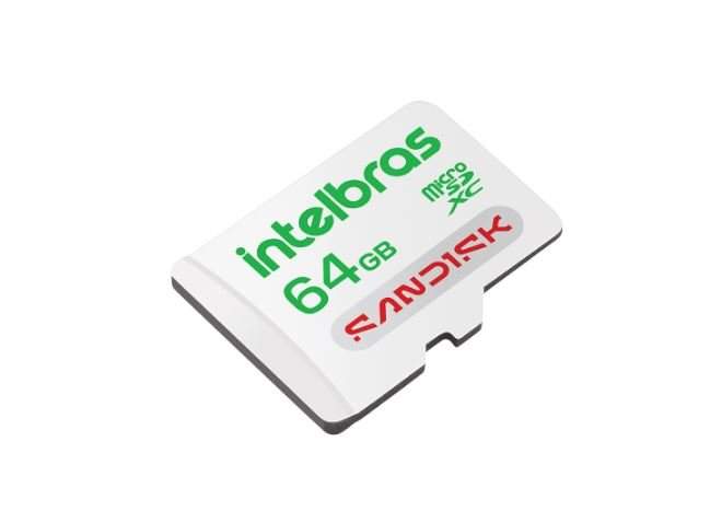CARTAO MICRO SD 64GB INTELBRAS - SANDISK P/ GRAVACAO DE VIDEO