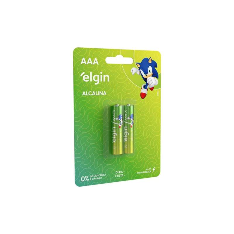 PILHA ALCALINA ELGIN AAA  BLISTER C/2