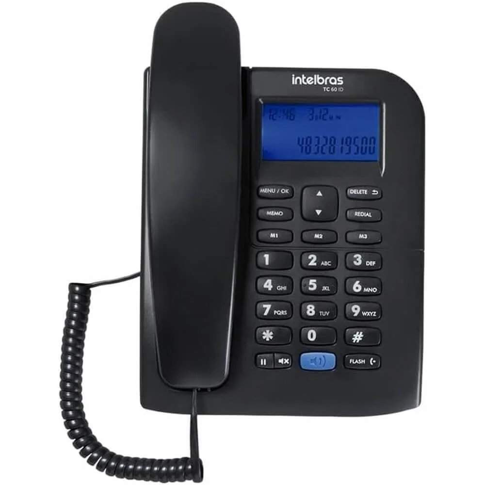 Telefone Com Fio TC 60 ID Preto