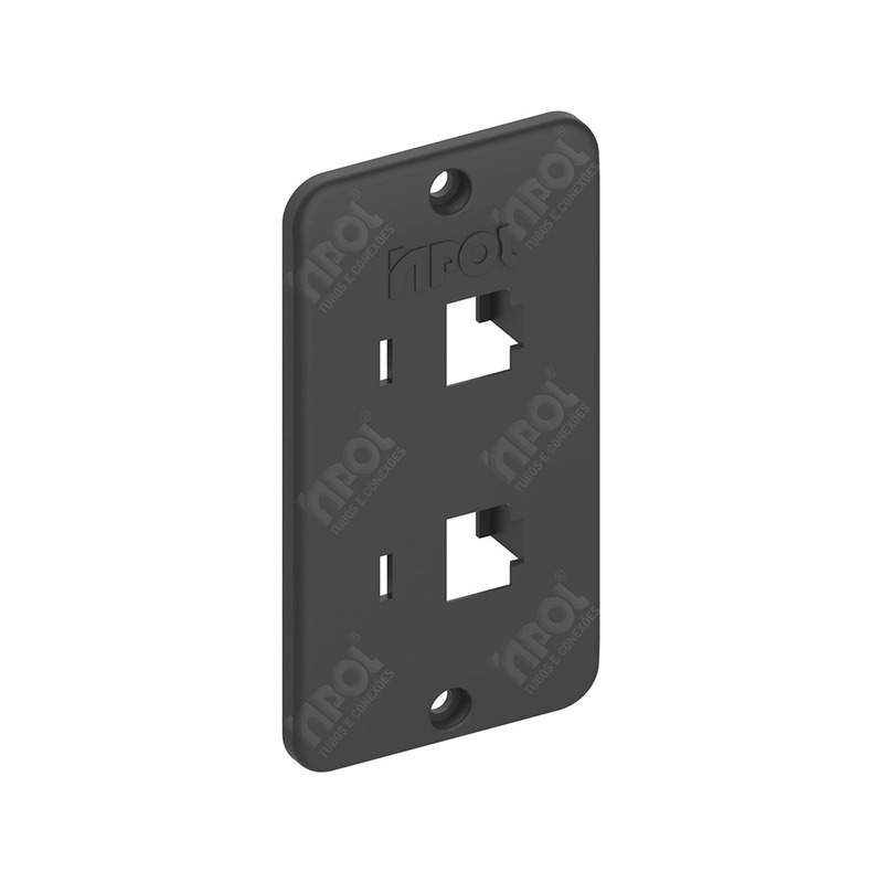 TAMPA 2 RJ45 1  PRETA
