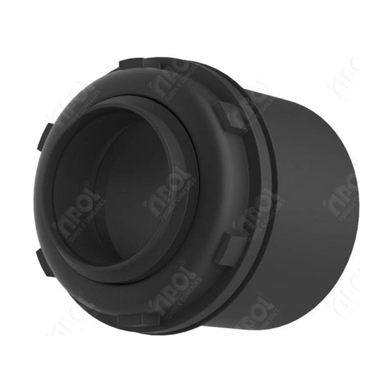 CONECTOR BOX RETO 1/2  PRETO