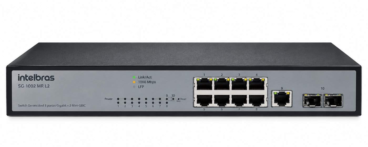 SWITCH GERENCIAVEL 8P GIGA   2P MINI-GBIC - SG 1002 MR L2 
