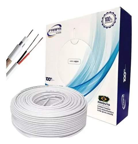 CABO COAXIAL 4MM 80 MALHA   BIPOLAR 26 AWG CCA 100 MTS