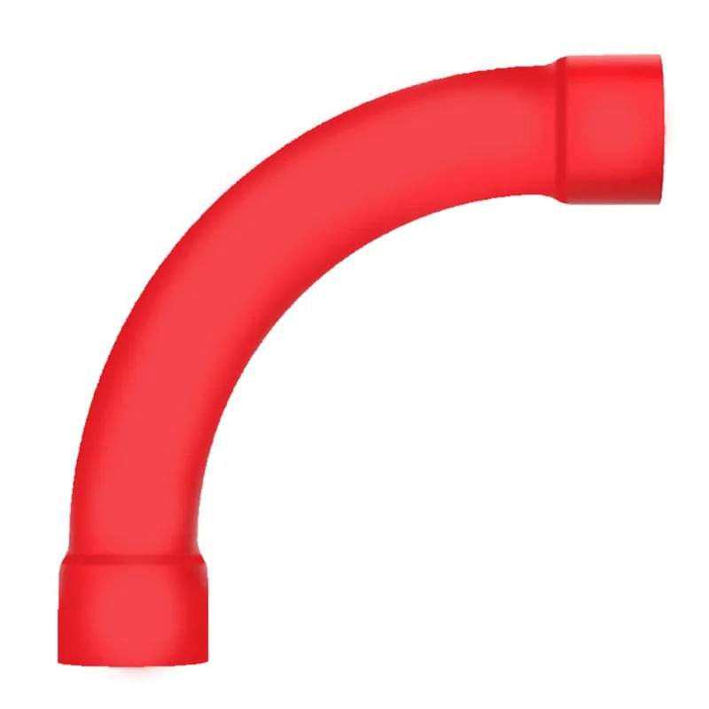 CURVA VERMELHA 90 COM BOLSA 1/2 