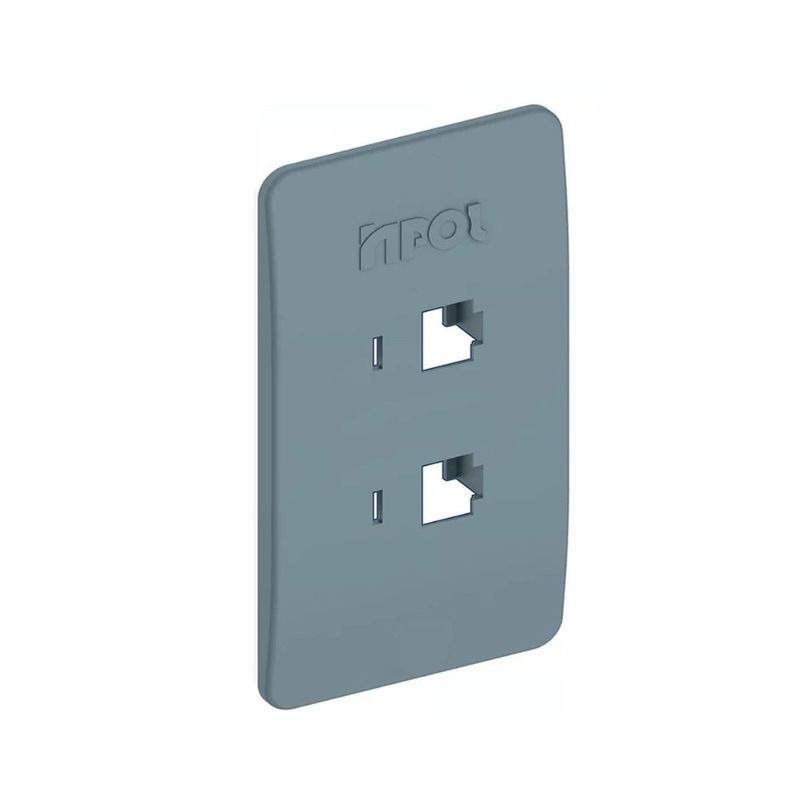 TAMPA 2 RJ45 3/4  CINZA