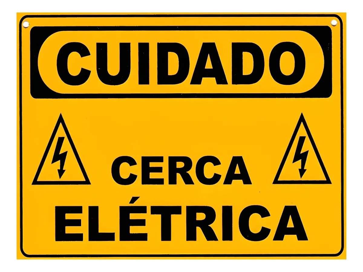 PLACA CUIDADO CERCA ELETRICA