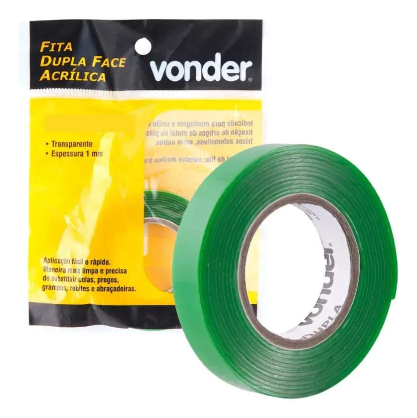 FITA DUPLA FACE ACRILICA 19MMX0,2M VONDER
