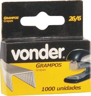 GRAMPO 26/6 6MM CX C/1000 VONDER
