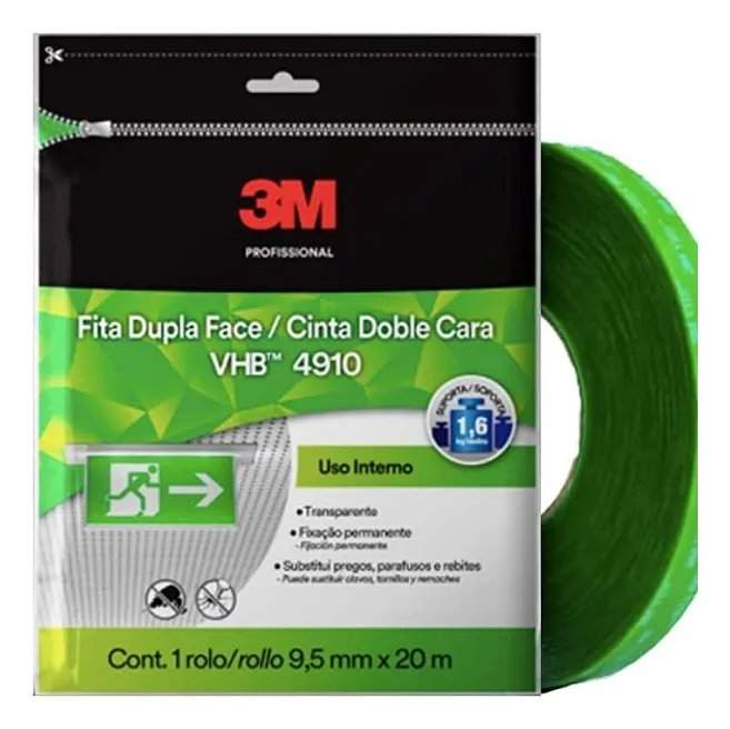 FITA DUPLA FACE VHB 9,5MMX20M 4910  3M