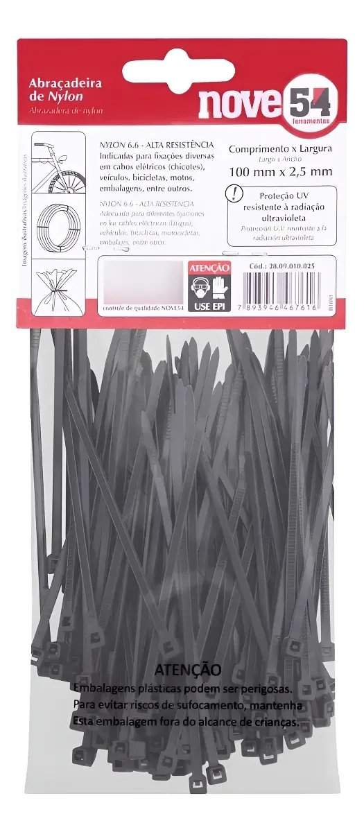 ABRAC NYLON 200X3,6 PRETA CJ100 954