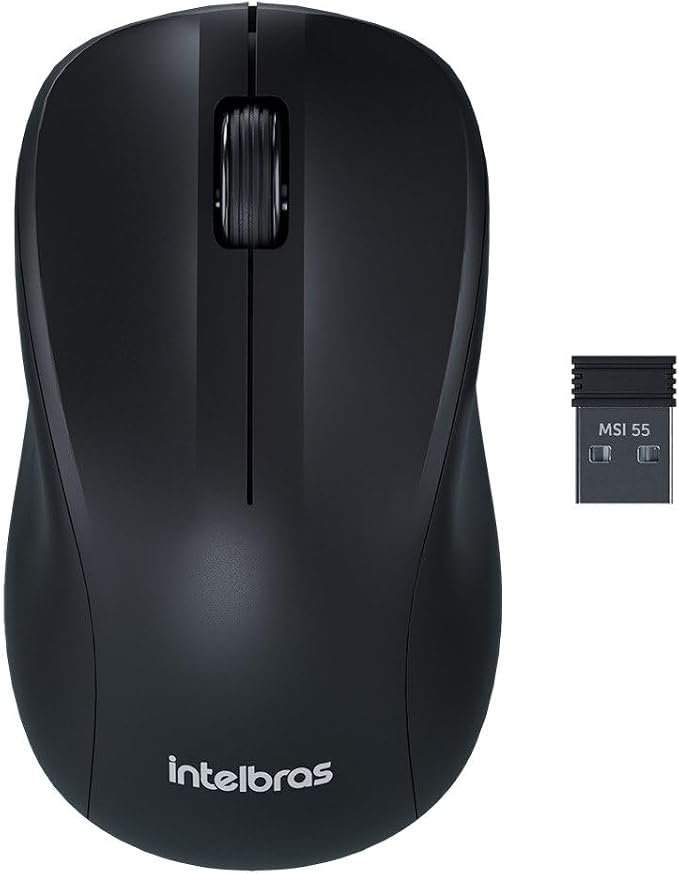 MOUSE INTELBRAS MSI55 -SEM FIO PRETO BLISTER