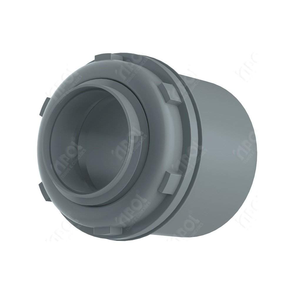 CONECTOR BOX RETO 3/4  CINZA