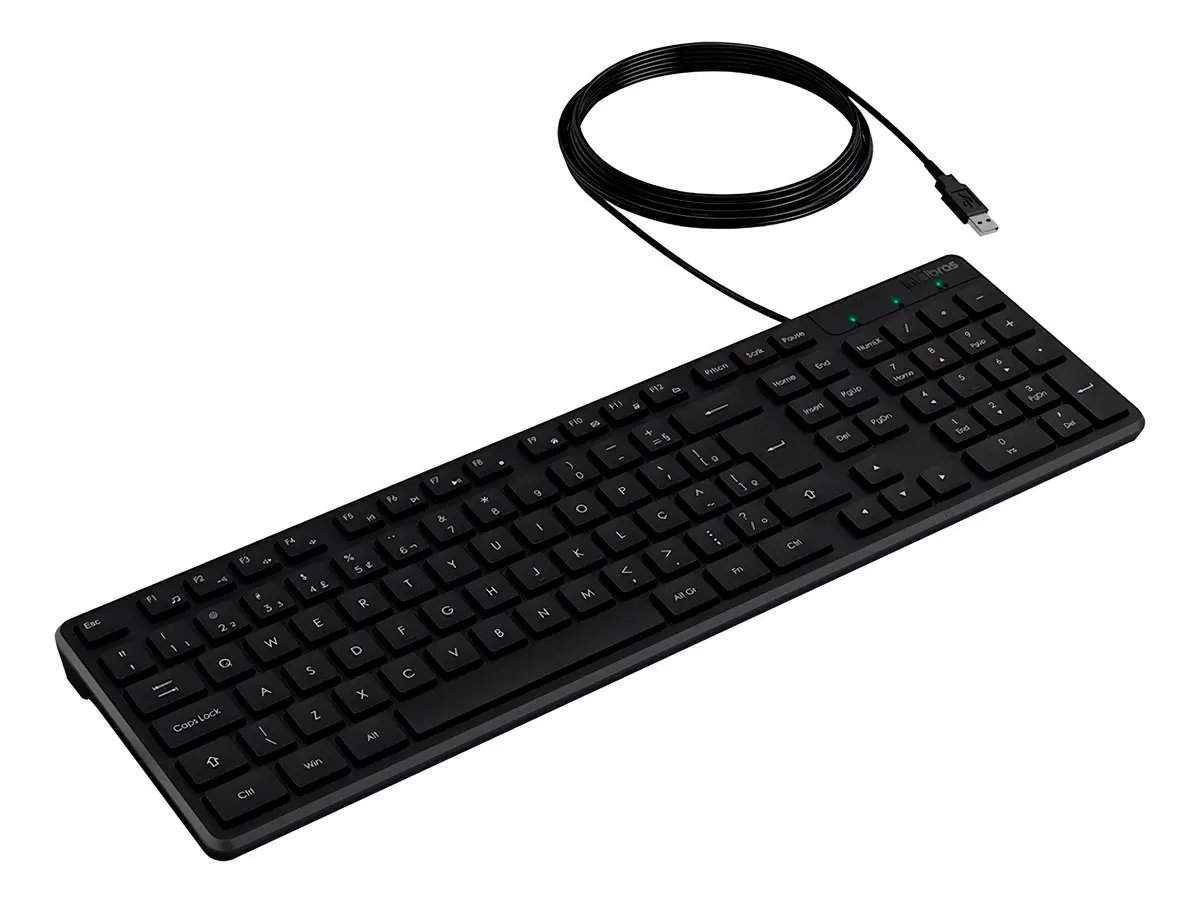 Teclado INTELBRAS TCI10 -COM FIO PRETO